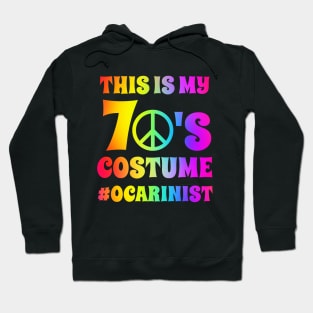 Groovy Ocarina Player This Is My 70s Costume Halloween Party Retro Vintage Hoodie